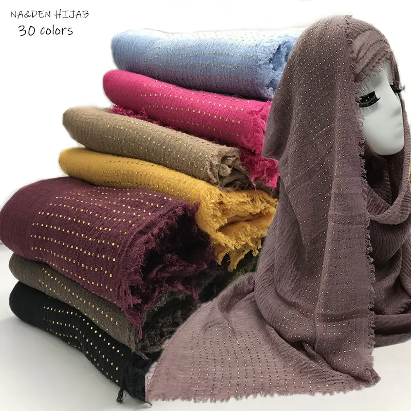 

Новый Гладкий хиджаб со стразами, шарф, женские шарфы и шали, модный Мягкий головной шарф, мусульманские хиджабы из кожи
