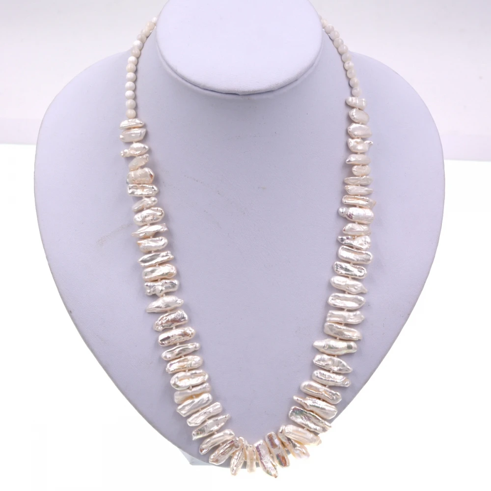 Цепочка женская с пресноводным жемчугом чокер ожерелье бижутерия белый цвет|chokers