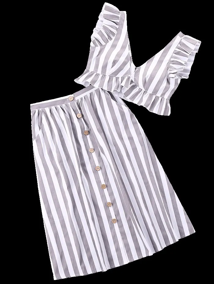 Комплект из двух предметов с v образным вырезом укороченный топ без рукавов в