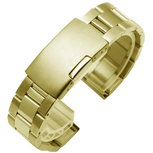 PEIYI прочной нержавеющей стали смотреть группы гладкий металл braclet мужчин и женщин замена ремешок для HUAWEI B3 B5 - Цвет ремешка: gold