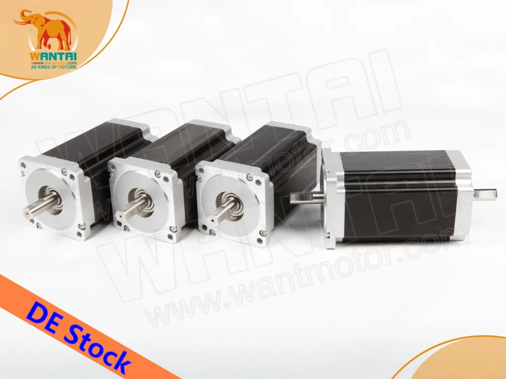 [EU FREE] CNC Wantai 4PCS Nema23 шаговый двигатель 57BYGH115 003B двойной вал 425oz in 8 мм 3A CE ROHS ISO DE FR IT DK