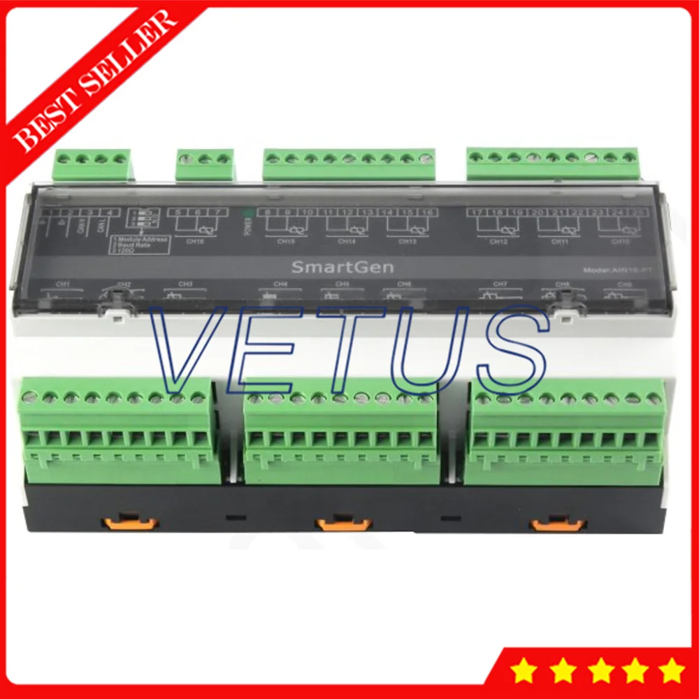 

AIN16-PT Analog input module With 16 Analog input channels Used with HMC9000 together High Reliable Analog input module