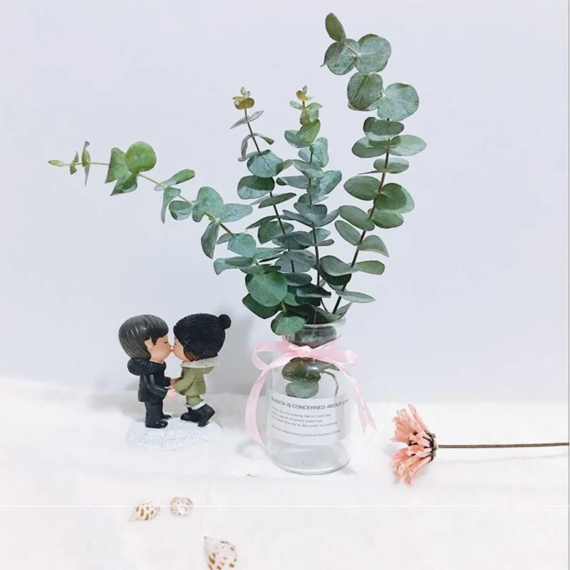 Зеленые ветки эвкалипта листья искусственные растения для дома Декор Настенные