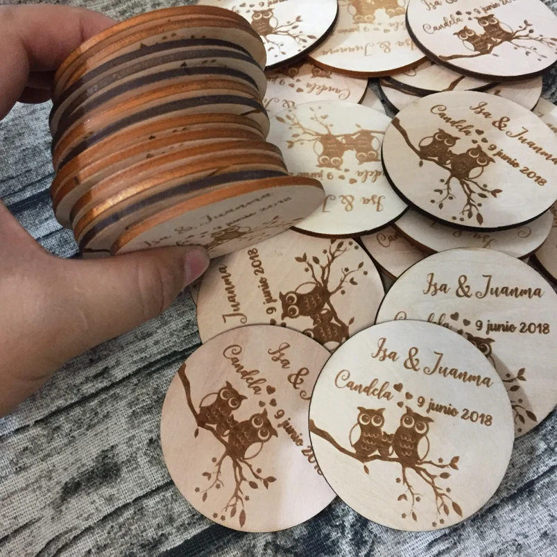 

Personalized My family /wedding favor tags, rustic Bridal Shower Favor tags custom save the date Wooden Magnets