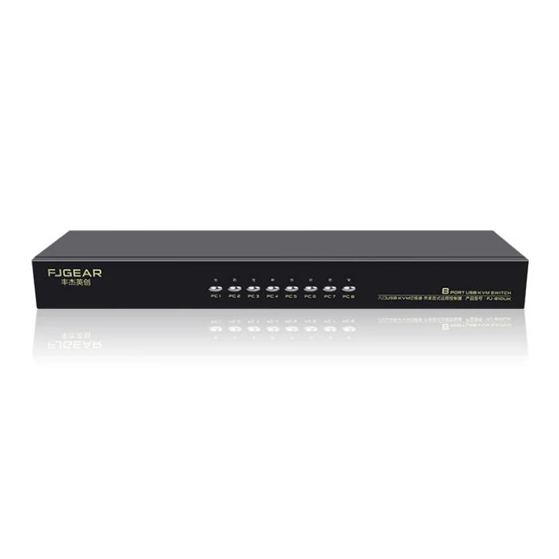 8-port VGA USB KVM Smart Switch Switcher Manual Key Press Wired Remote Extension 1U Console | Электроника