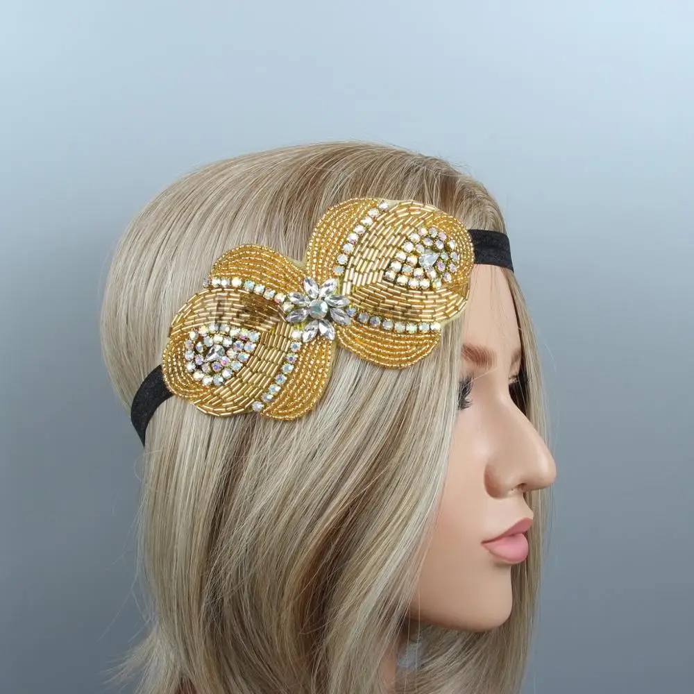 

Luxury And Gorgeous Handmade Delicate Wedding Dress Headband Women Gold Shape Of Flower Bridal Hair Accessory