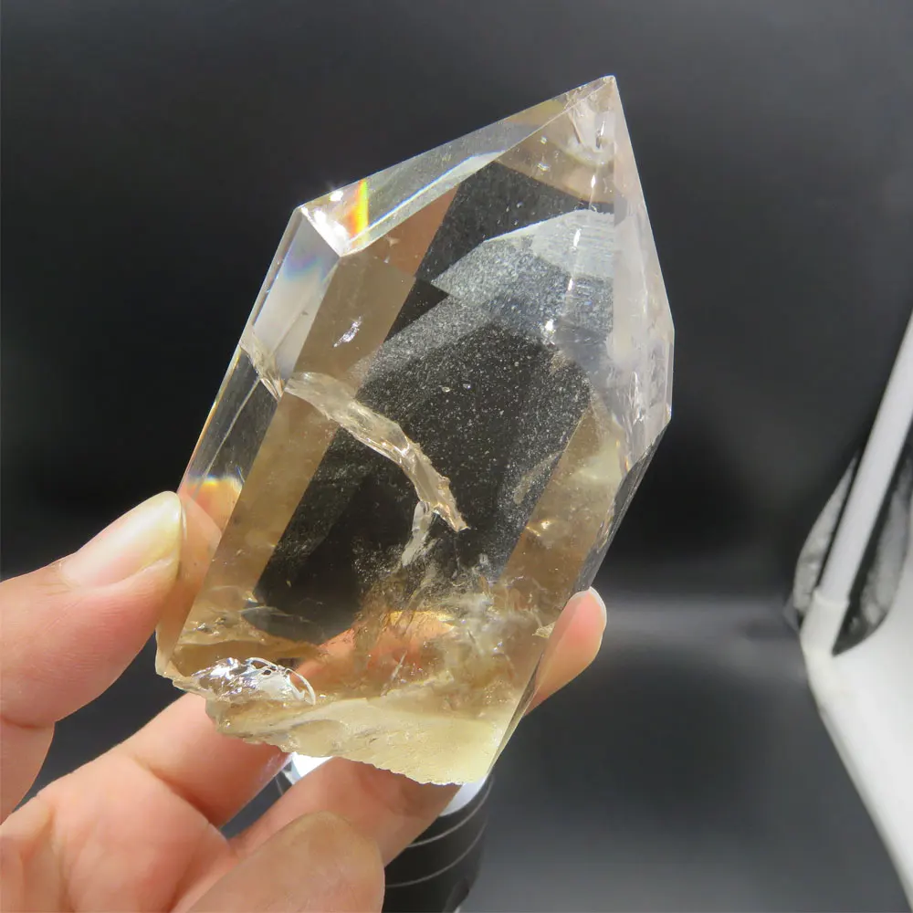 254g РЕДКИЙ AAA + Rock прозрачный кварцевый кристалл точечная палочка белый призрак