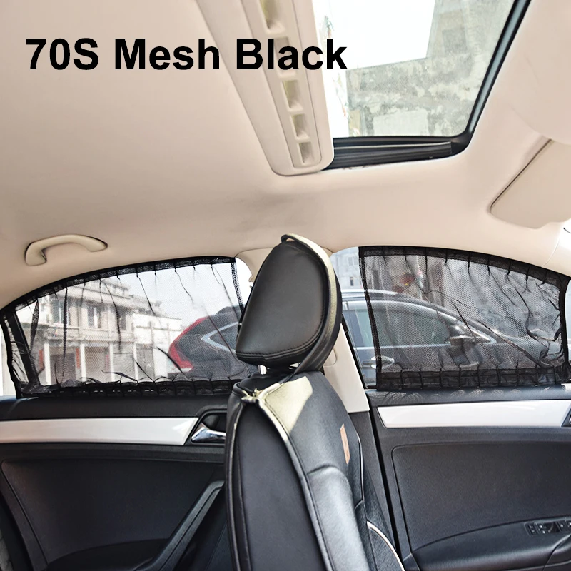 Mesh 70S 1 комплект солнцезащитный козырек для боковых окон автомобиля, солнцезащитный козырек для автомобиля, эластичные жалюзи, чехол на заднее лобовое стекло, УФ Защита от солнца, автомобильные аксессуары - Цвет: Mesh 70S
