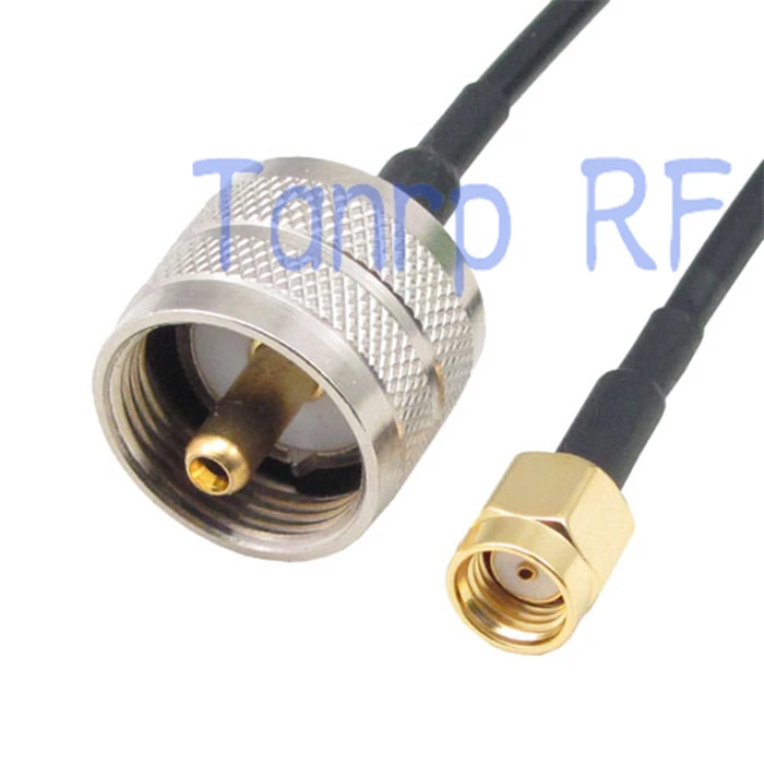 

10pcs 8in UHF male PL259 to RP-SMA male RF connector adapter 20CM Pigtail coaxial jumper cable RG174 extension cord