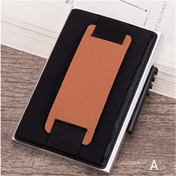 BISIGORO металлический корпус для карт мода RFID Блокировка держатель для карт Простой Высококачественный кошелек Повседневный многофункциональный кошелек для монет - Цвет: X-32C-A Silver