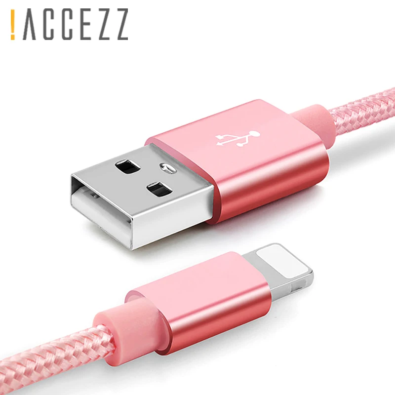 ! Зарядный usb кабель ACCEZZ для Iphone X XS MAX XR 8 7 6s 6Plus нейлоновый быстрой зарядки Ipad