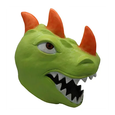 Dinosaur Маска Омега, лиса, дрейф, рыцарь, косплей, лошадь, латексная маска, Вечерние Маски на Хэллоуин, игровой костюм, реквизит для взрослых, шлем воина, полная голова - Цвет: Dinosaur