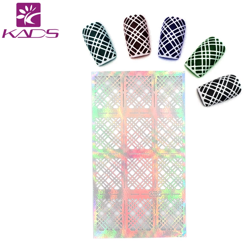 KADS Новое Пришествие Моды Лазера Полые Ногтей Наклейки Передача Красоты Маникюр