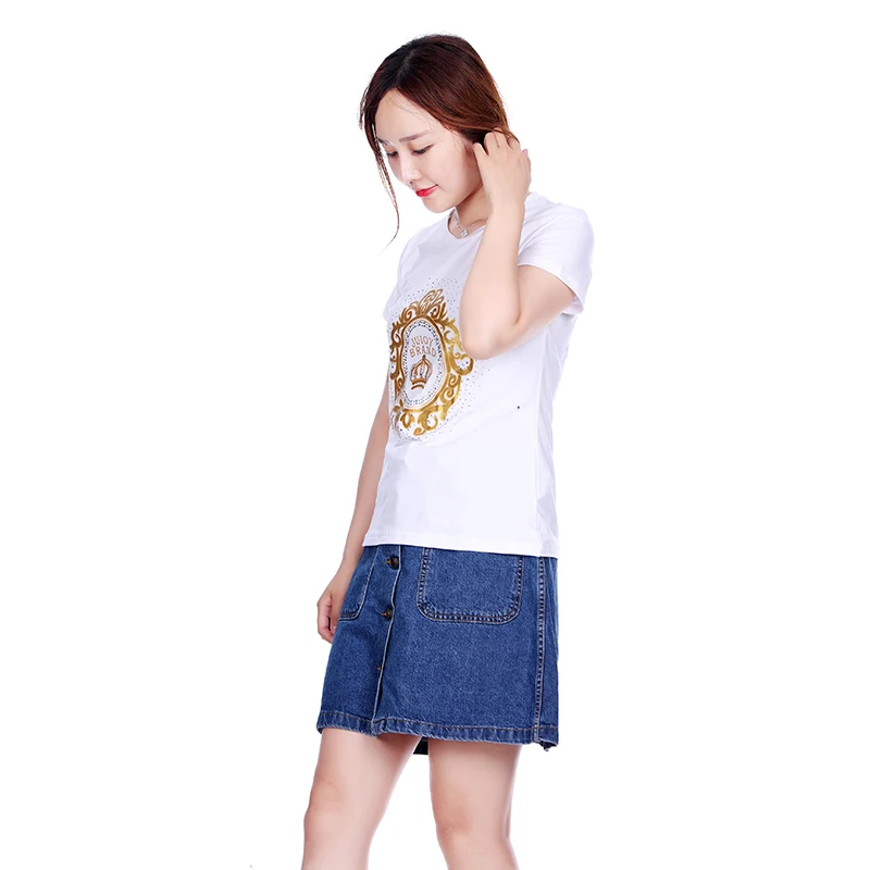 2019 в Корейском стиле Стиль летний топ Женская футболка Топ Футболка женская