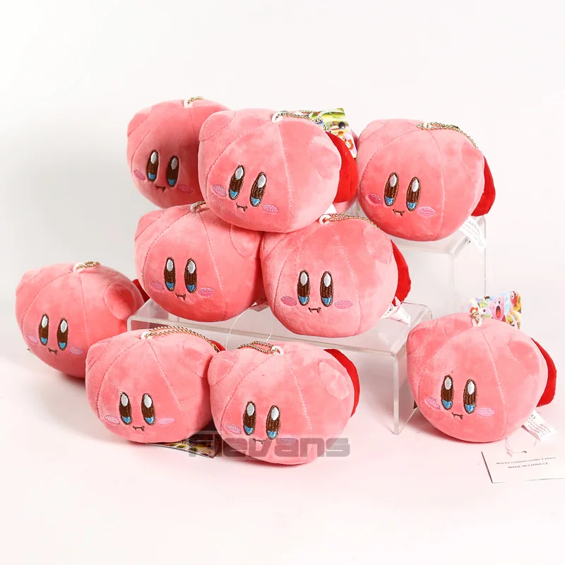 Kawaii Kirby розовые слоеные мини милые плюшевые куклы мягкие подвесные игрушки 10 шт./партия