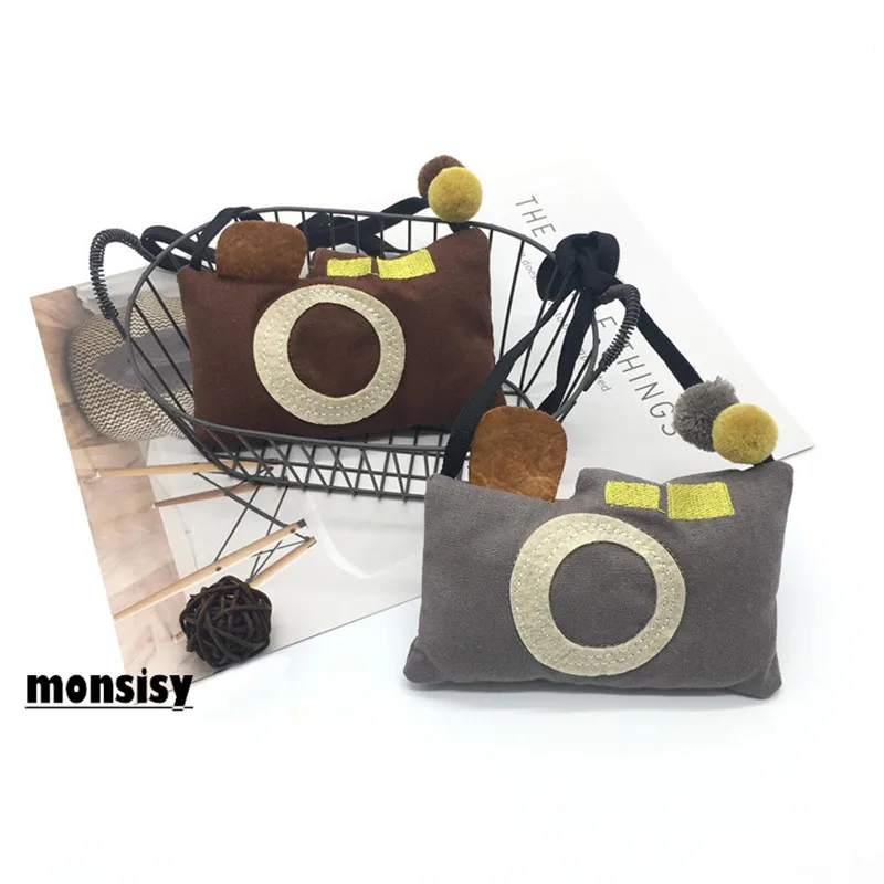 Monsisy Camera Bag Girl Boy 3D Cotton Plush Toy Shoulder Unisex Children Messenger Baby Toddler Kid Accessories |