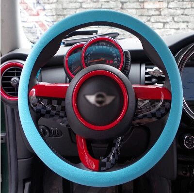 Автомобильный Стайлинг чехол на руль силиконовый для BMW MINI Cooper S R50 R53 R56 R60 F55 F56 Clubman