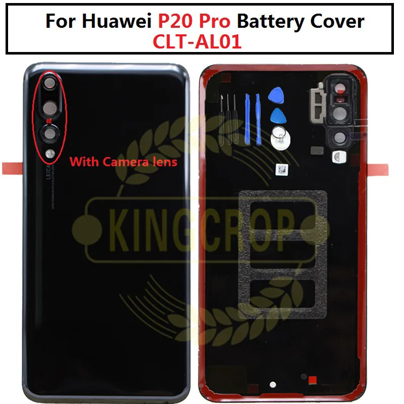Оригинальное стекло Huawei P20 Pro задняя крышка батарейного отсека Корпус стеклянная