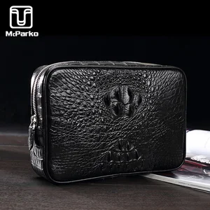 mcparko crocodile clutch bag men genuine leather clutch wallet business luxury cltuches bags male real alligator skin bags men free global shipping