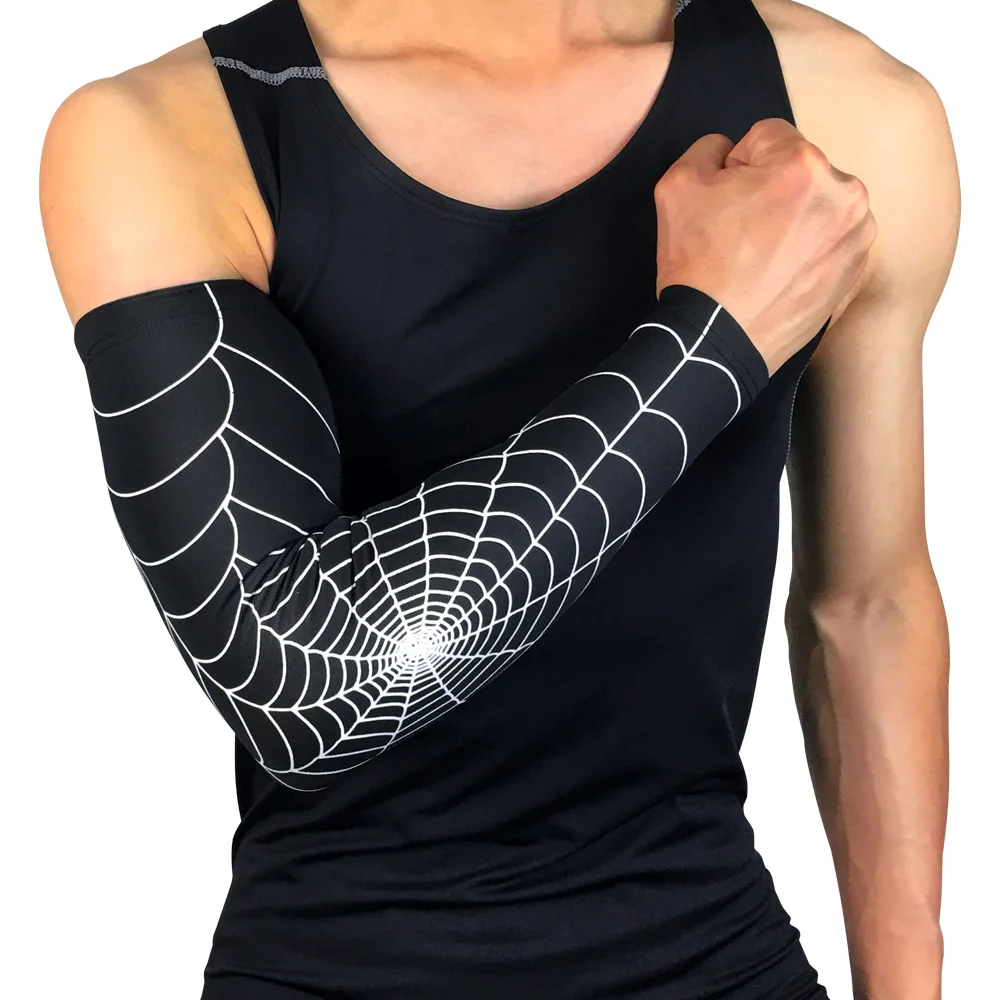 Фиксатор Поддержка Рукав паук веб шаблон спортивная защита Защитное снаряжение