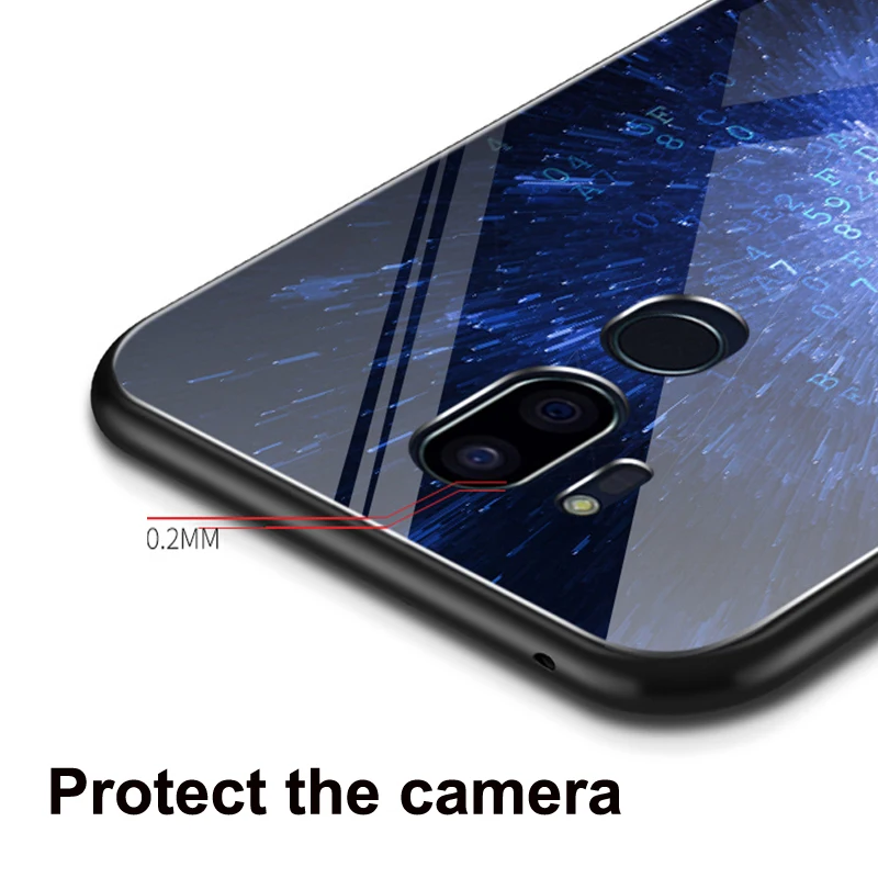 Для LG G7 чехол G7ThinQ животный узор закаленное стекло задняя крышка чехол LGG7 G7 ThinQ G710 ударопрочный стеклянный чехол для LG G7 тонкий Q