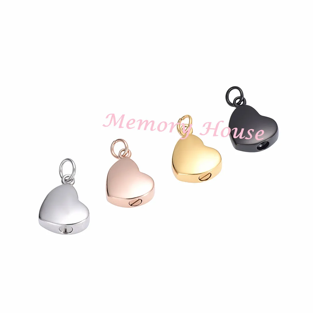 JJ006 Cheap Stainless Steel 15mm Blank Heart Cremation Jewelry For Ashes DIY Memorial Locket Urn Charm Necklace Women | Украшения и