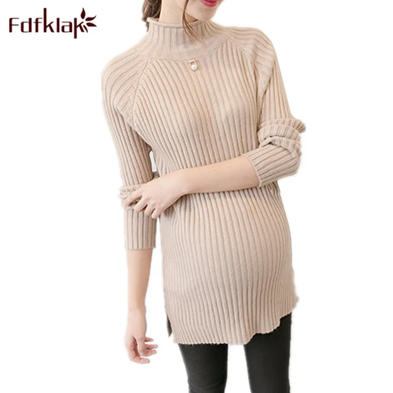 

Fdfklak White Maternity Clothes Sweaters Maternity Long Sleeve Tops 2018 Spring Autumn Knitted Pullover Pregnant Sweaters F156