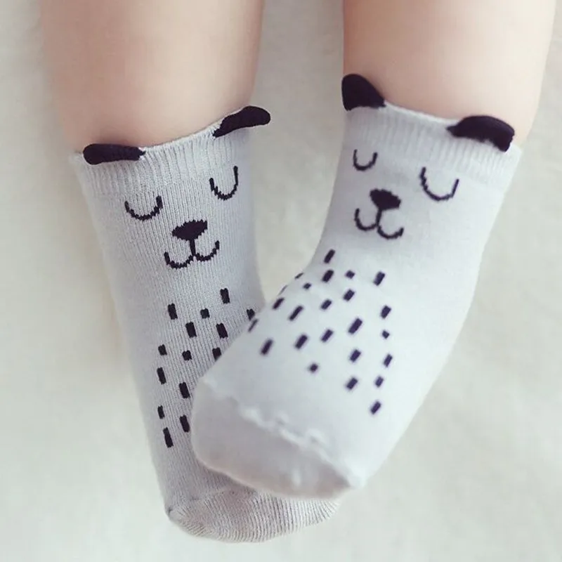 2020 New Spring Baby Socks Newborn Cotton Boys Girls Cute Toddler Asymmetry Anti-slip Socks