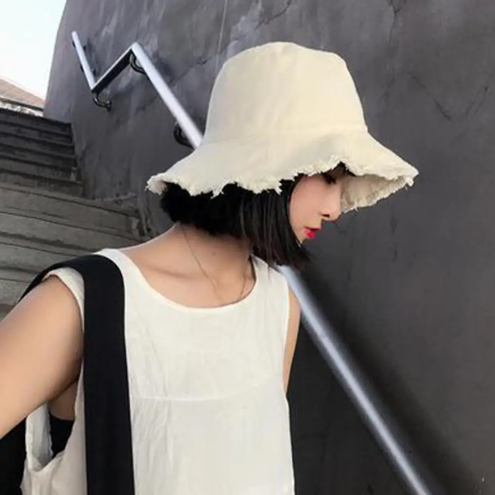 Beige HobbyLane женская летняя лаконичная элегантная Складная однотонная шляпа от солнца - Цвет: Beige