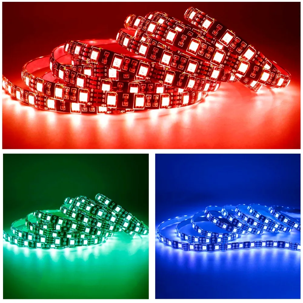 DC5V USB Светодиодные ленты светильник 5050 SMD RGB чип 1 м до 5 гибкая клейкая лента для ТВ