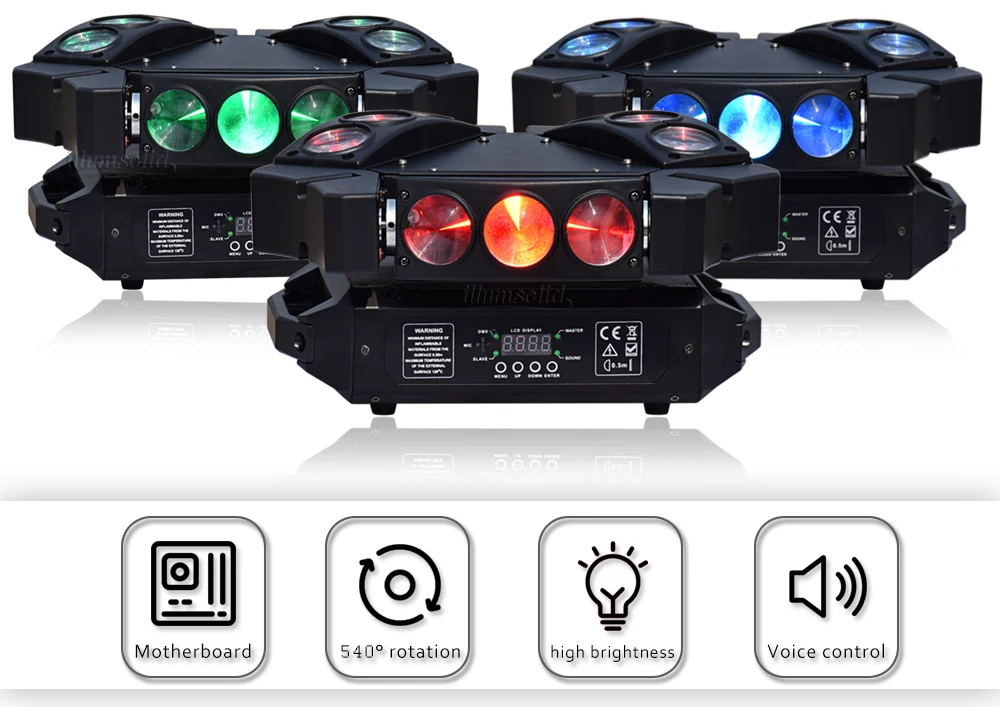 Мини-штатив-свет 9x12 w переносное потолочное освещение вечерние свет dmx512 светодиодные диско шар сценическое освещение