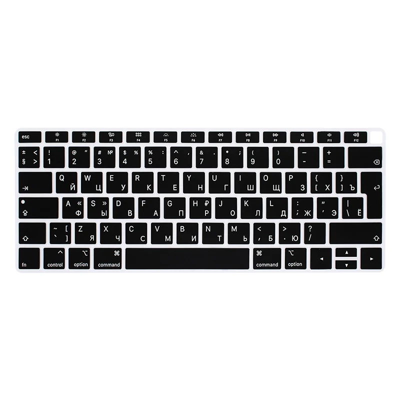 Русский ноутбук клавиатура чехол для macbook air 1" A1932 ЕС или США Версия Пылезащитная пленка Силиконовый дисплей кириллица язык - Цвет: For A1932 EU version