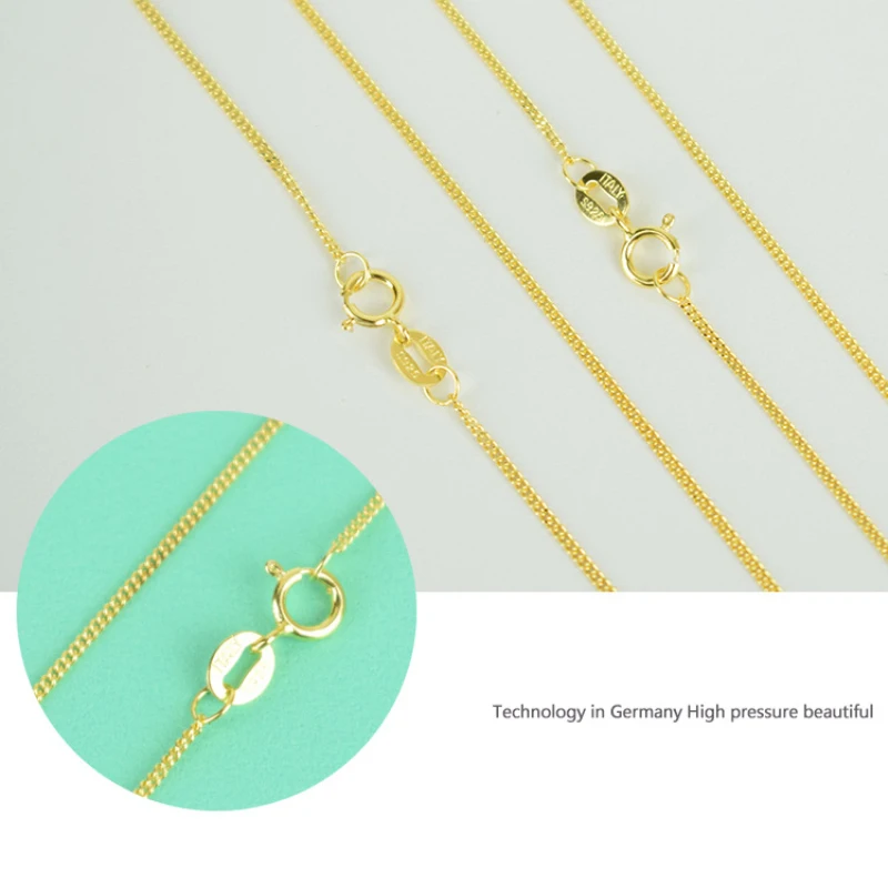 Ожерелье из серебра 925 пробы для женщин и мальчиков|chain necklace|necklaces for womencurb chain |