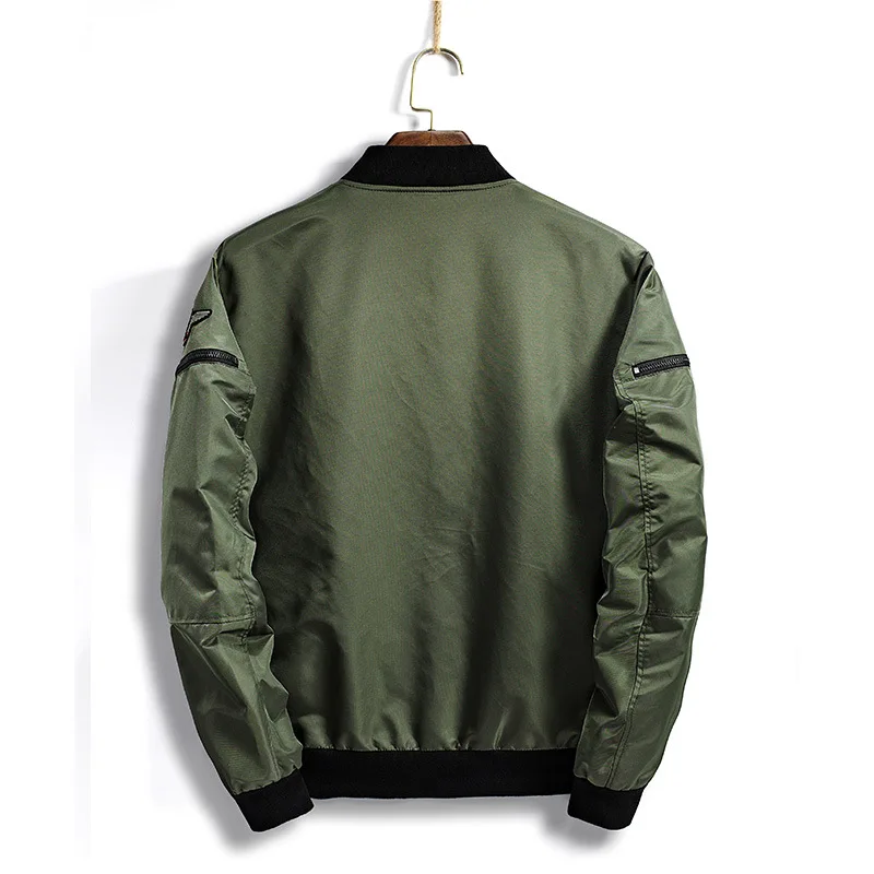 Куртка-бомбер мужская утепленная мотоциклетная верхняя одежда в стиле милитари