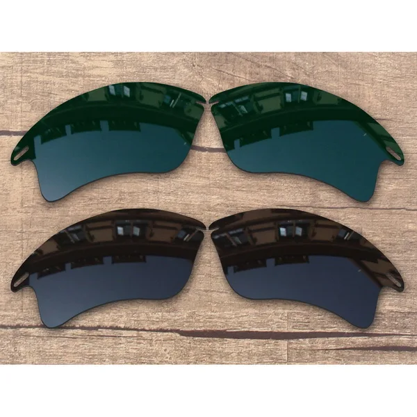 Black and Grey Green Vonxyz 20+ Цвет выбор поляризованные Сменные линзы для-Оукли быстрая куртка XL рамка - Цвет линз: Black and Grey Green