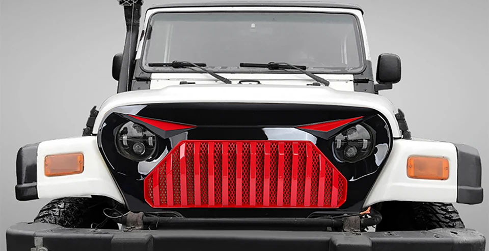 BAWA гоночные грили для Jeep Wrangler TJ 1997-2006 решетка сетчатые вставки автомобильные аксессуары для Jeep Wrangler tj 1999 2002 2005