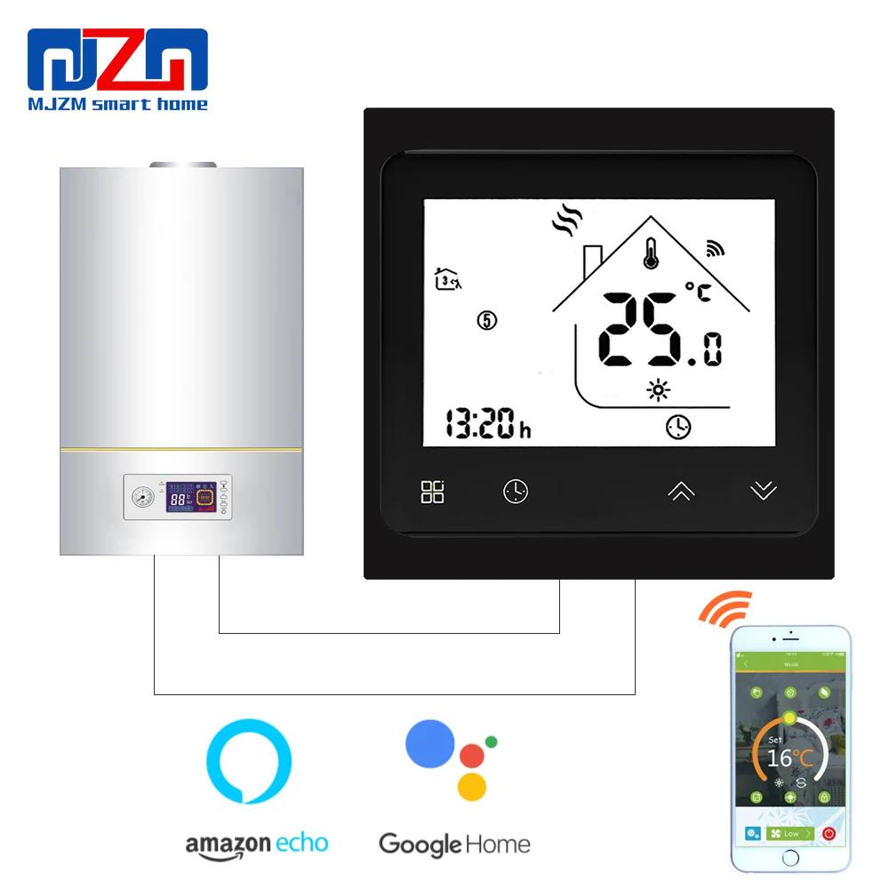 MJZM BGL-002-WiFi термостат регулятор температуры сенсорный ЖК-экран для газового котла