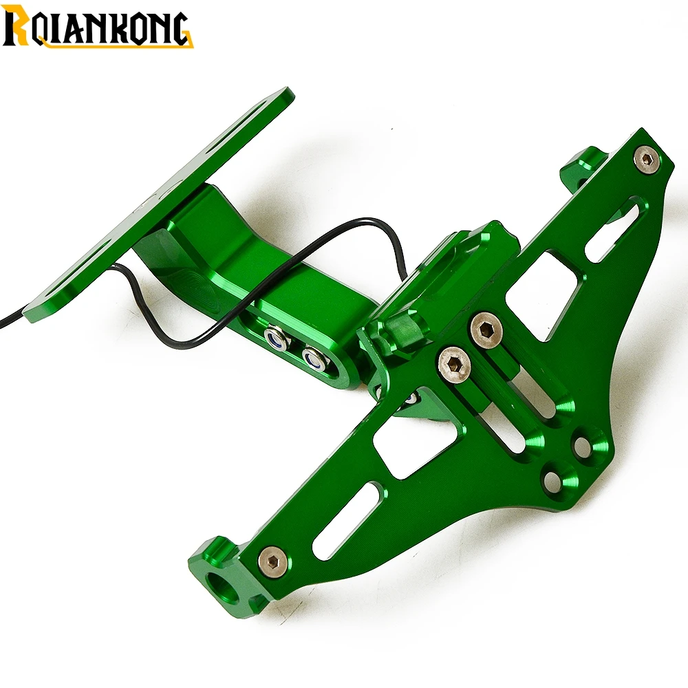 CNC алюминиевый держатель для заднего номерного знака мотоцикла со светодиодной