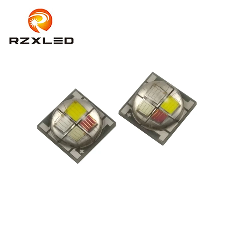 10 шт./лот LED 12W трехцветный (красно-сине-зеленый-белый) PLCC6 с объективом поверхностного монтажа пакет 5050RGBW диод