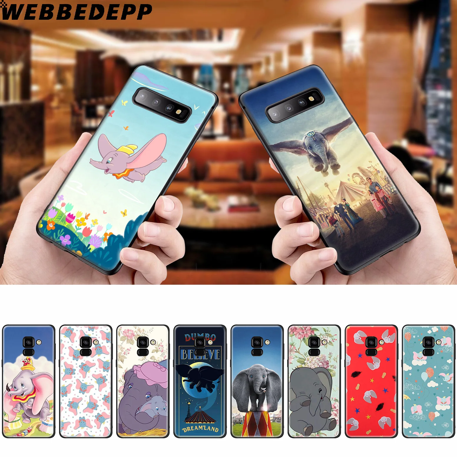 WEBBEDEPP Dumbo силиконовый чехол для Samsung Galaxy A3 A5 A6 A7 A8 A9 A10 A20 A30 A40 A50 A70 M10 M20 M30 |