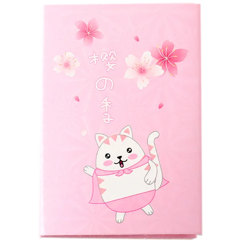 

Kawaii Cherry blossoms cat 6 Folding Memo Pad N Times Sticky Notes Memo Notepad Bookmark Gift Stationery