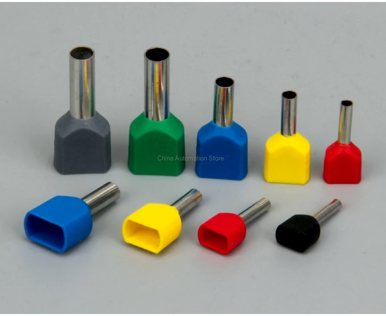 200 шт. типа двойной трубы изолированные холодно пресс терминал конца иглы