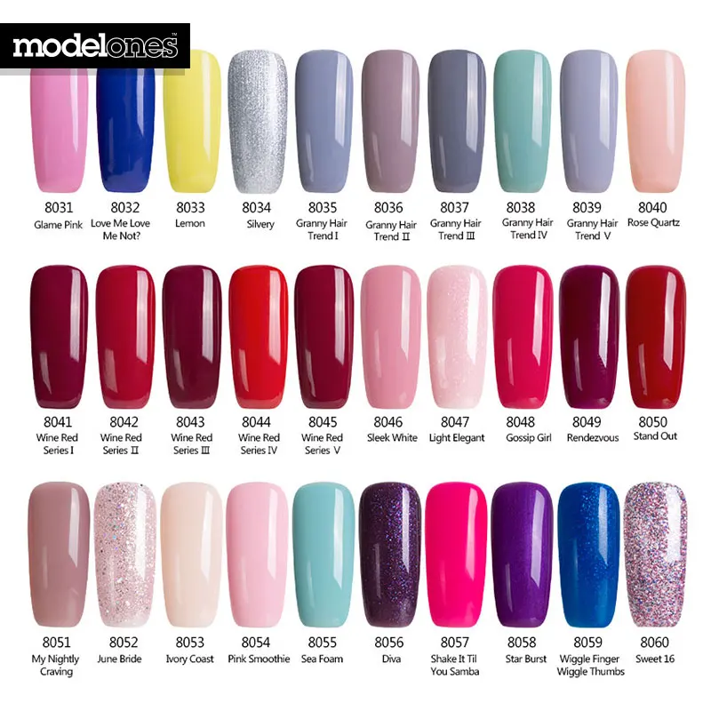 Серый УФ Гель лак серии Modelones долговечный для ногтей 7 мл отмачиваемый лампа