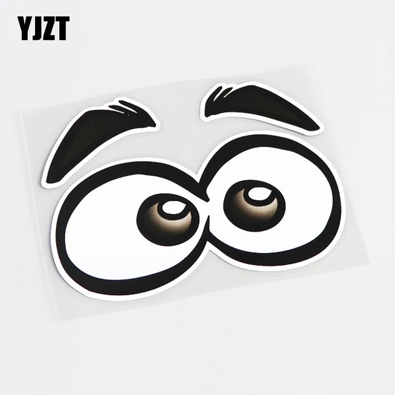 

YJZT 11.7CM*9CM Individuality Motorcycle Accessories Animals Eye Car-styling Car Sticker Decal PVC 13-0466