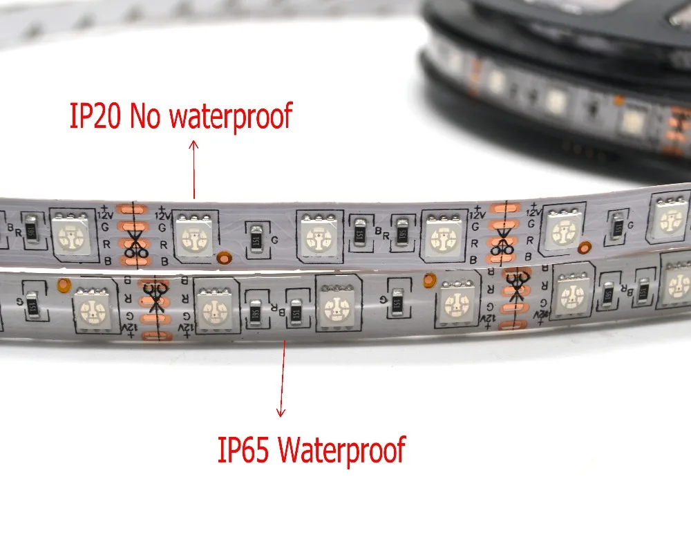 Светодиодная лента 5050 DC 12V Гибкая лампа 60 LED/m 5 м/лот RGB/белый/теплый