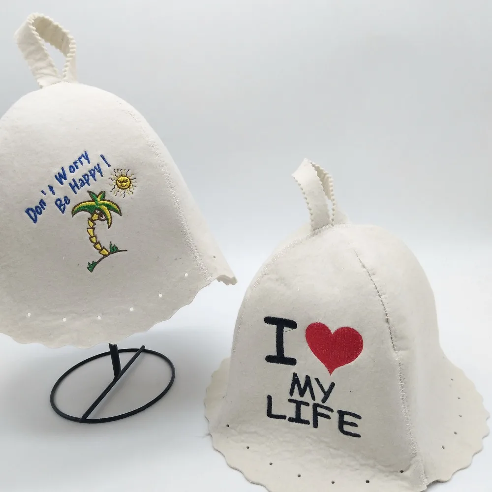 different fashion design felt hat for sauna shower cap women waterproof | Дом и сад