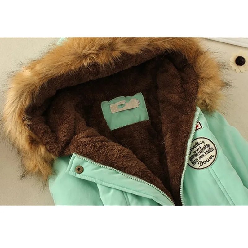 Зимние парки Женское пальто модные Осенние теплые куртки с флокированием