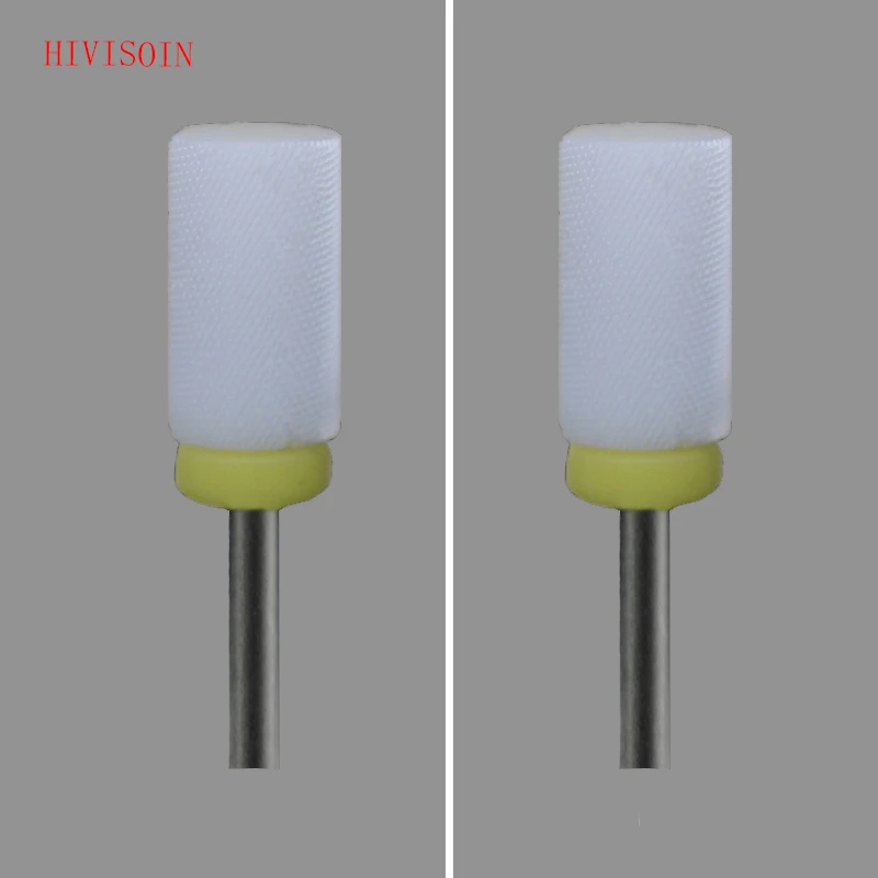 

2 Pcs/Lot White Ceramic Nail Drill Bit - Lager Barrel Bit - XF (0084.066)