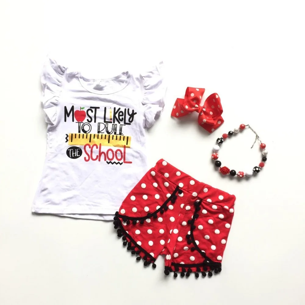 Одежда для школы одежда девочек юбка-шорты с надписью pre-K ABC most likelt to rule the school