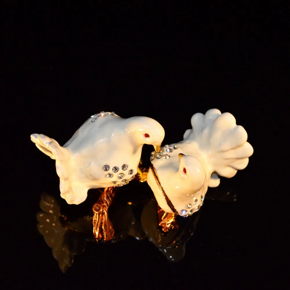 QIFU металл ремесло креативные двойные птицы свадебное украшение для подарка |